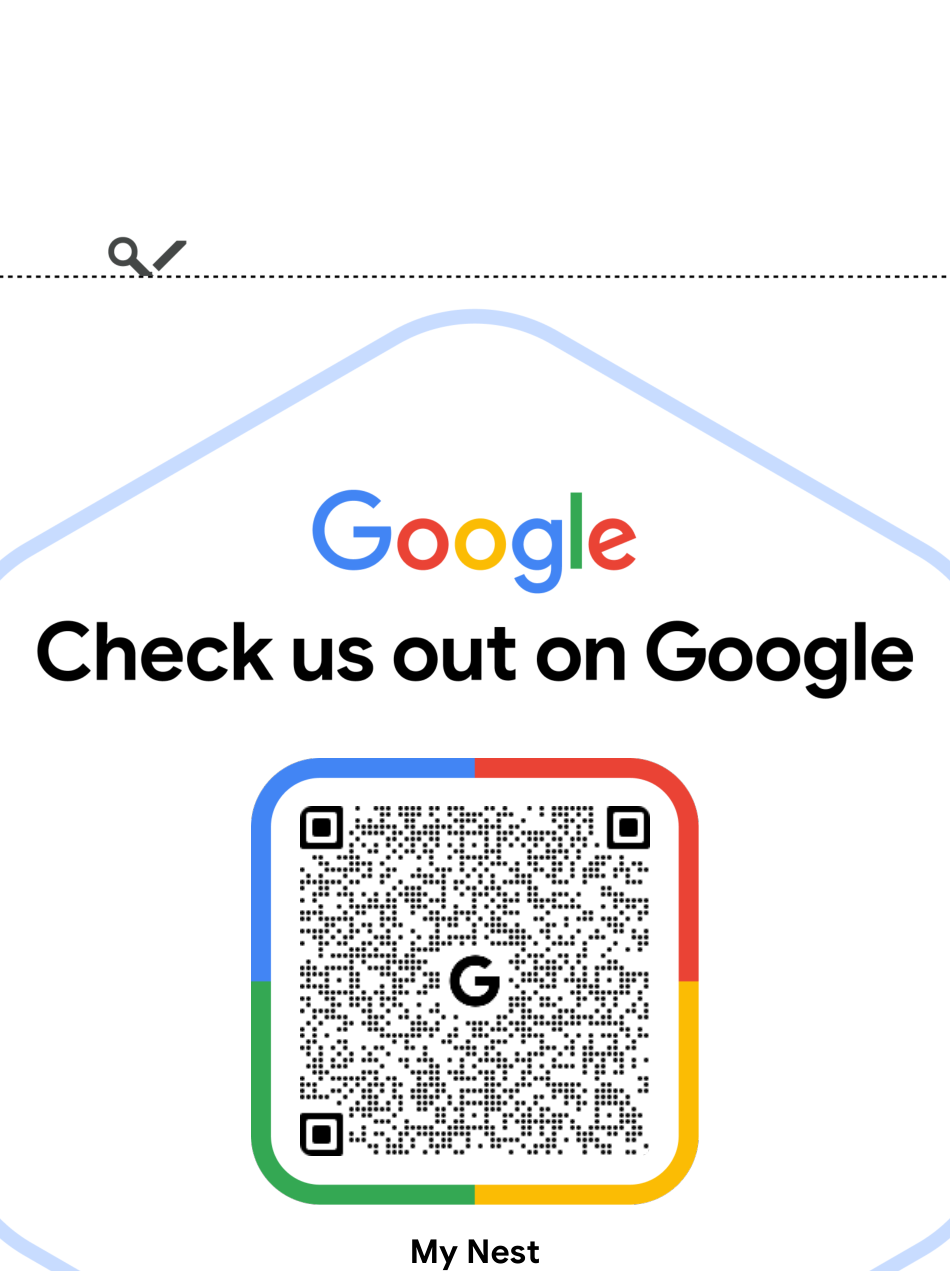 Google QR code — scan to view My Nest on Google